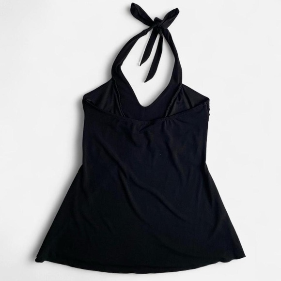 Y2K black beaded halter top - Picture 2 of 8